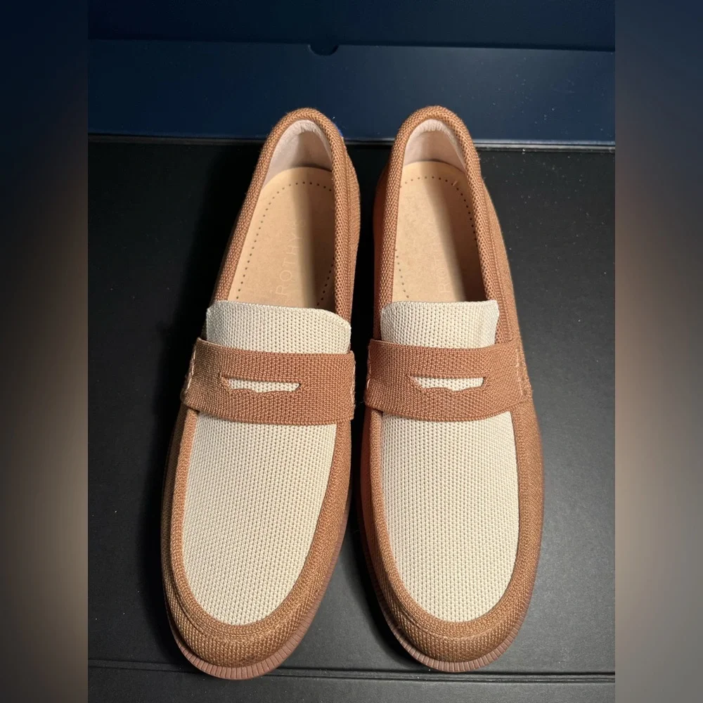 Rothy's Tan and Cream Loafers Size 7.5 - Picture 2 of 8